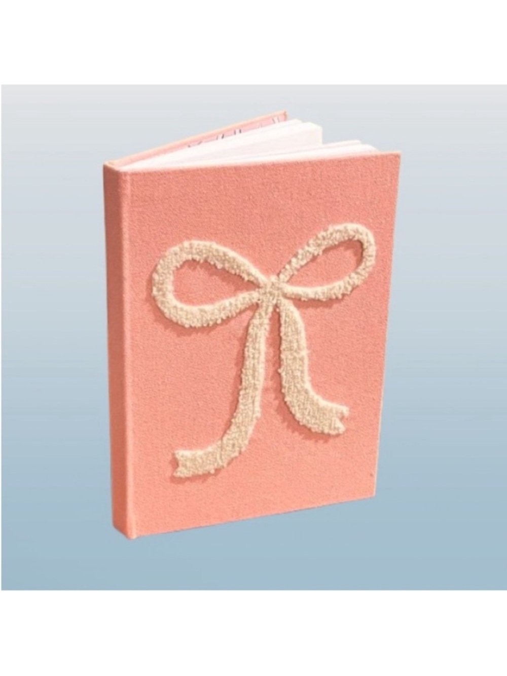 NEW - Fringe Studio-COQUETTE CHENILLE BOW EMBROIDERED HARDCOVER JOURNAL. NWT